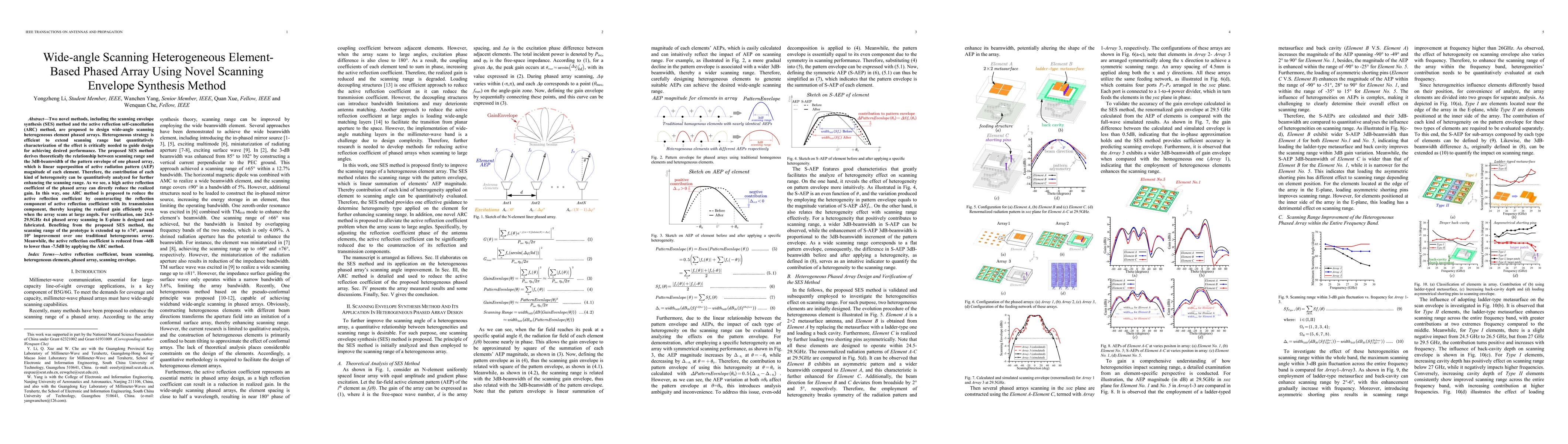 Thumbnail for Wide-angle Scanning Heterogeneous Element-Based Phased Array Using Novel
  Scanning Envelope Synthesis Method