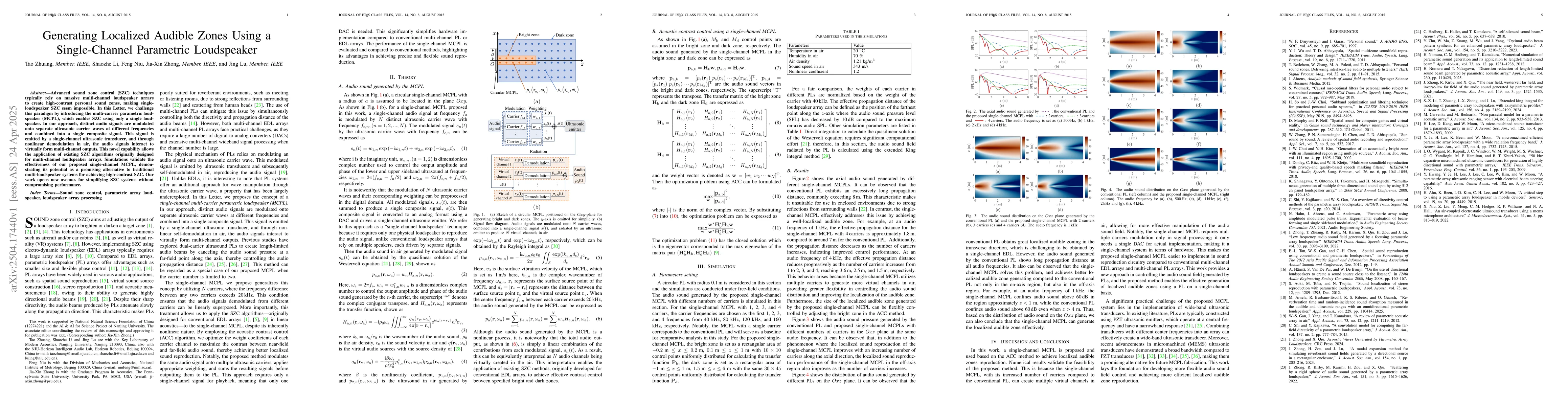 Thumbnail for Generating Localized Audible Zones Using a Single-Channel Parametric
  Loudspeaker