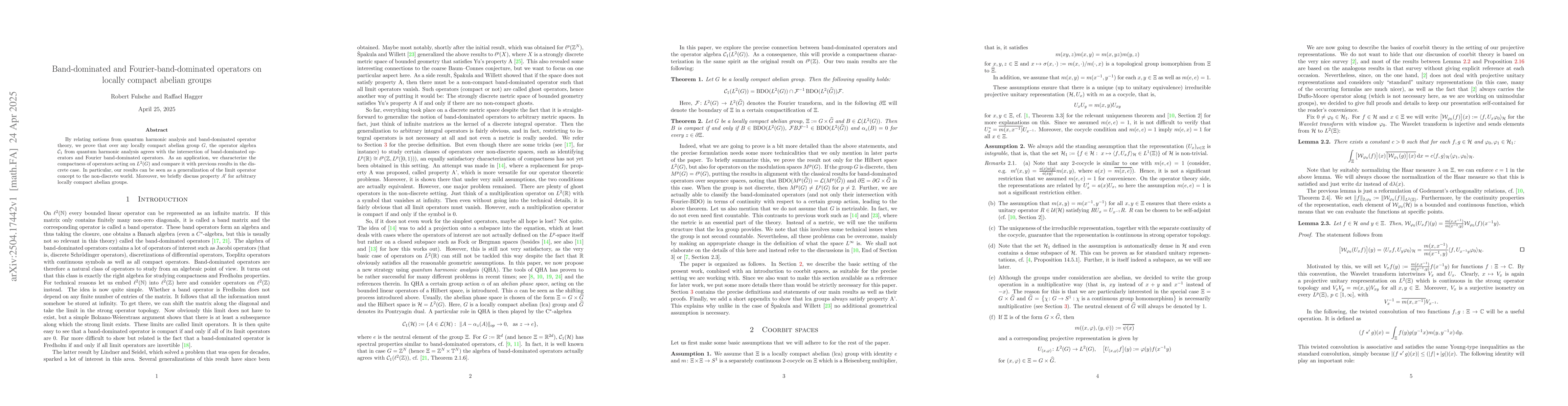 Thumbnail for Band-dominated and Fourier-band-dominated operators on locally compact
  abelian groups