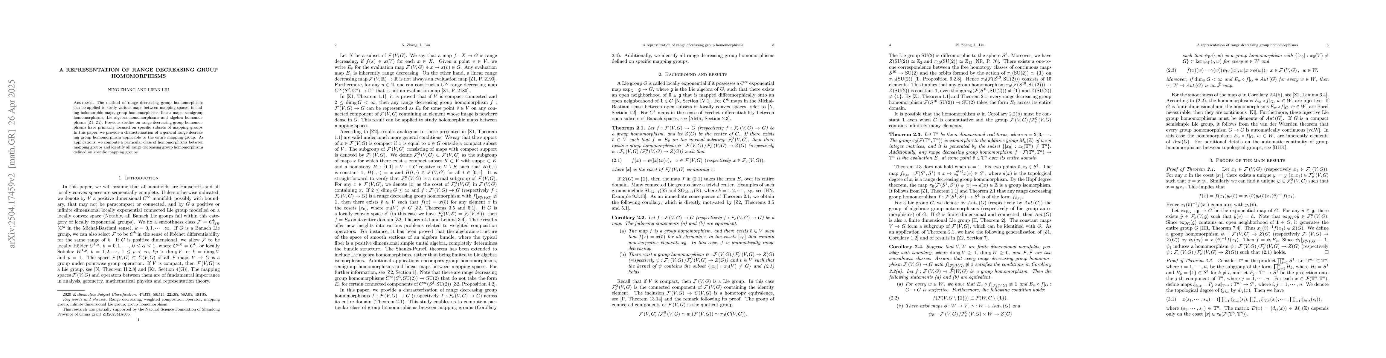 Thumbnail for A representation of range decreasing group homomorphisms