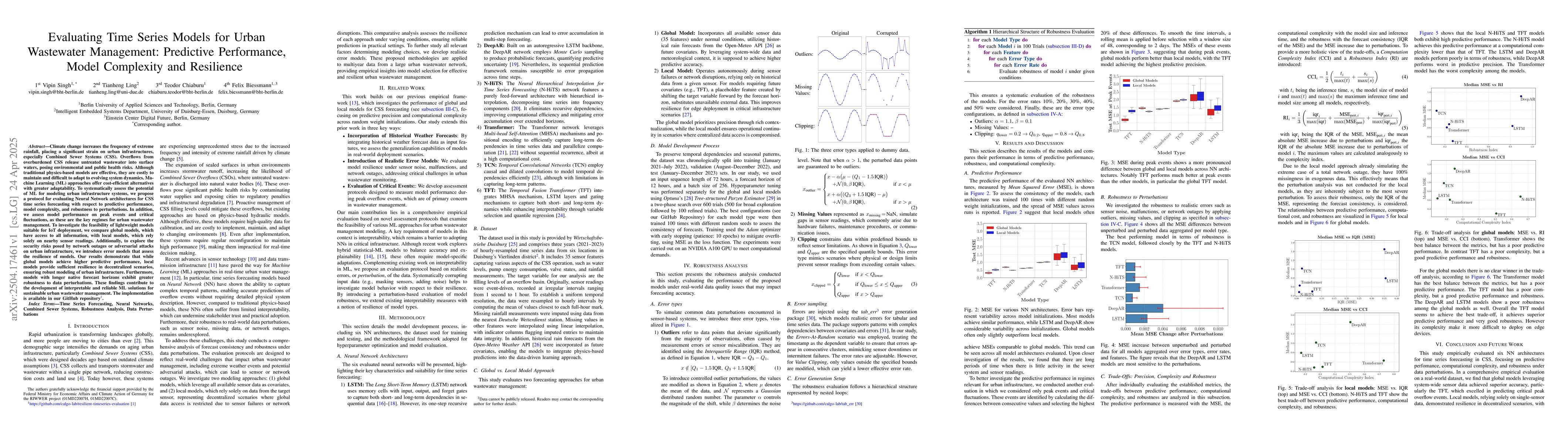 Thumbnail for Evaluating Time Series Models for Urban Wastewater Management:
  Predictive Performance, Model Complexity and Resilience