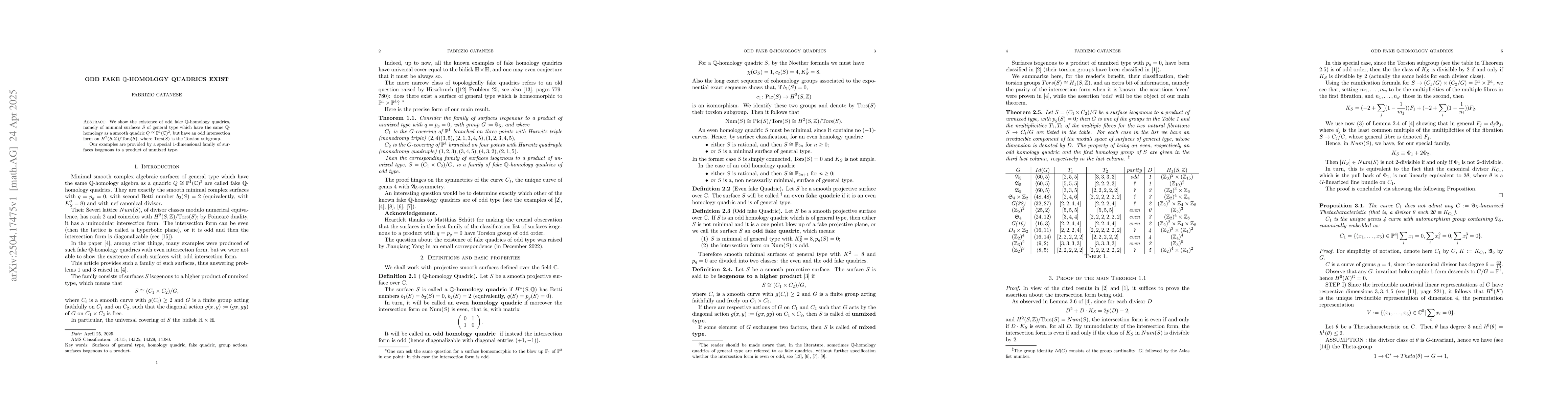 Thumbnail for Odd fake $\mathbb{Q}$ -homology quadrics exist