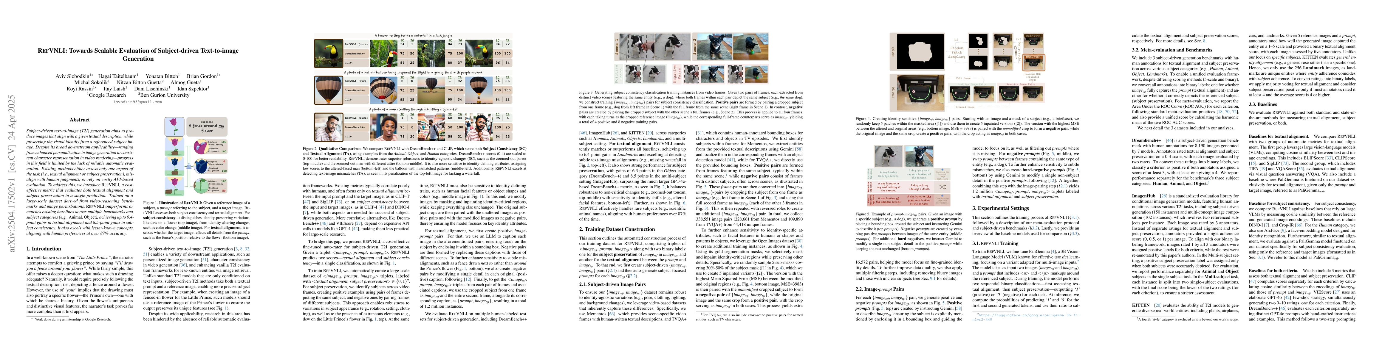 Thumbnail for RefVNLI: Towards Scalable Evaluation of Subject-driven Text-to-image
  Generation