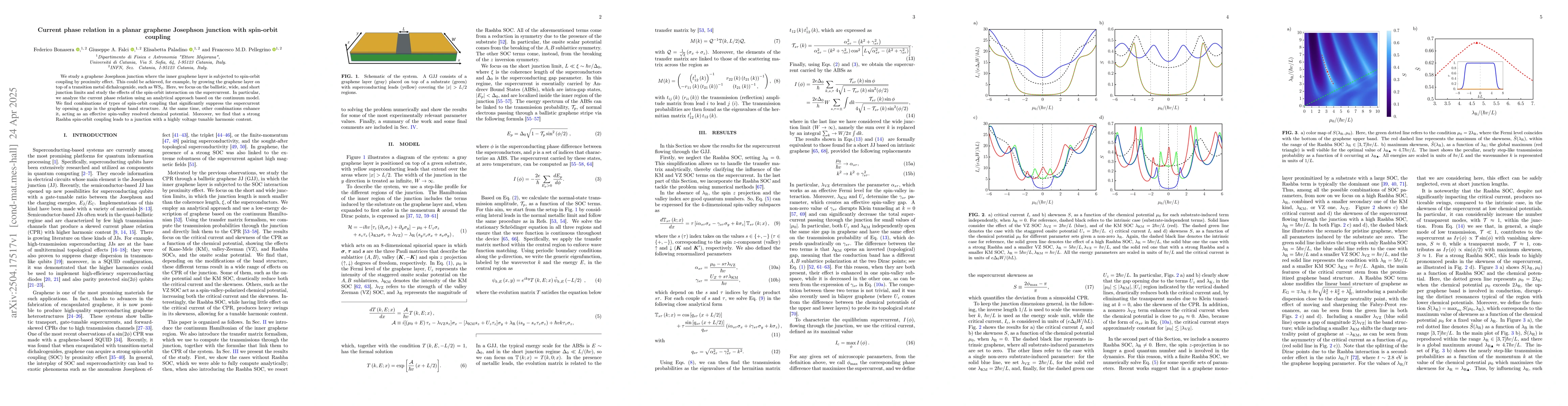 Thumbnail for Current phase relation in a planar graphene Josephson junction with
  spin-orbit coupling