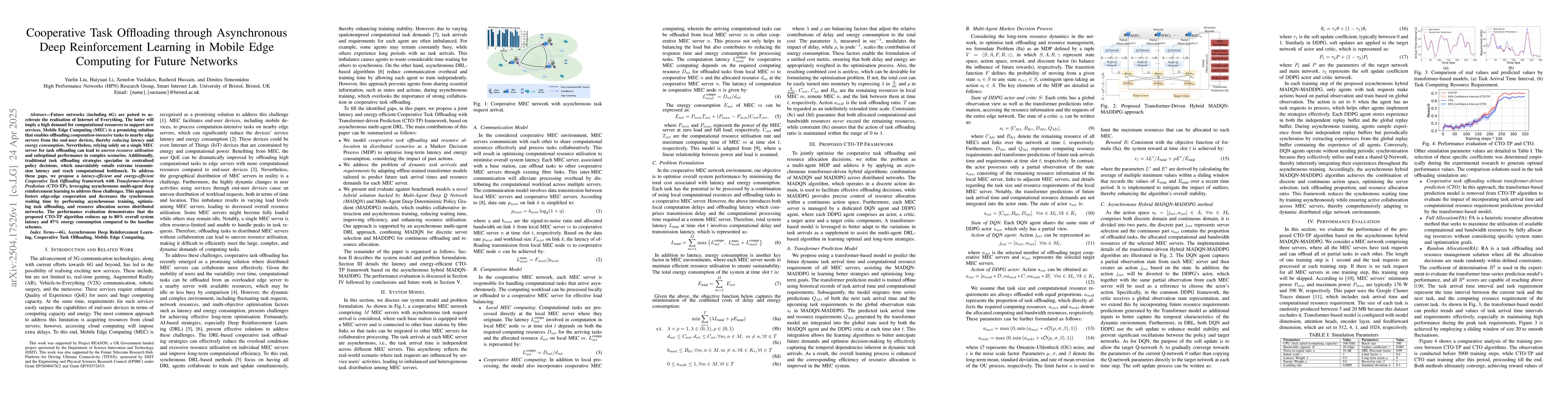 Thumbnail for Cooperative Task Offloading through Asynchronous Deep Reinforcement
  Learning in Mobile Edge Computing for Future Networks