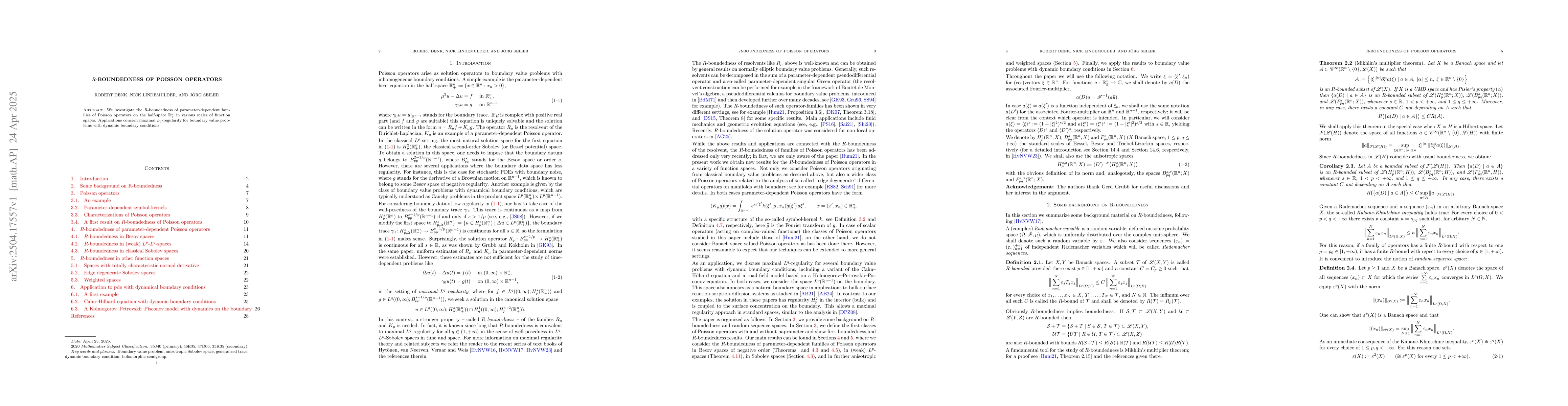 Thumbnail for $R$-boundedness of Poisson operators