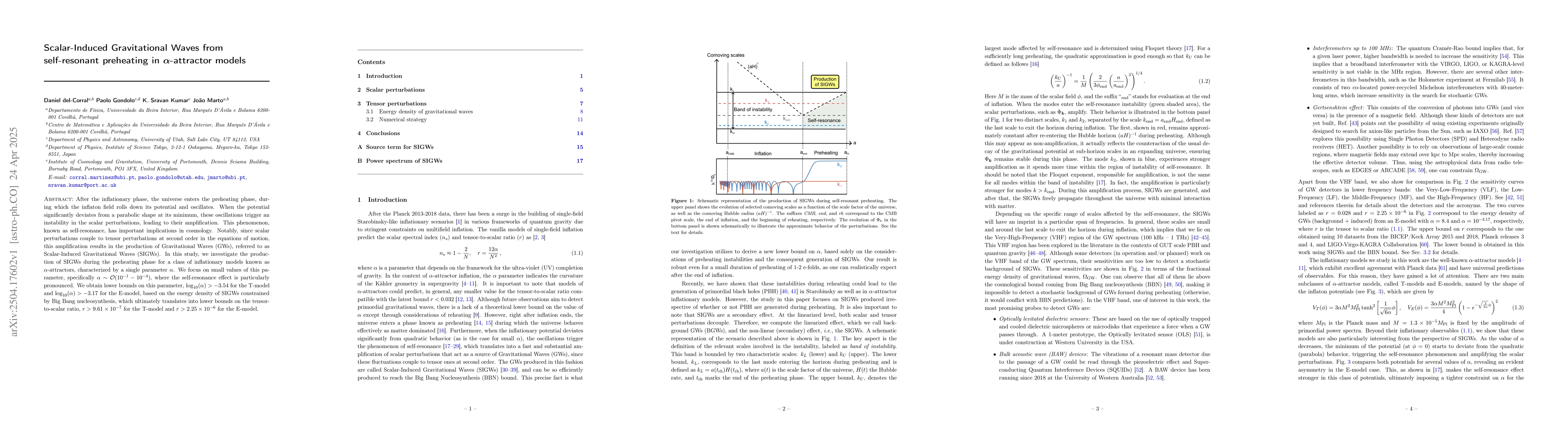 Thumbnail for Scalar-Induced Gravitational Waves from self-resonant preheating in
  $α$-attractor models