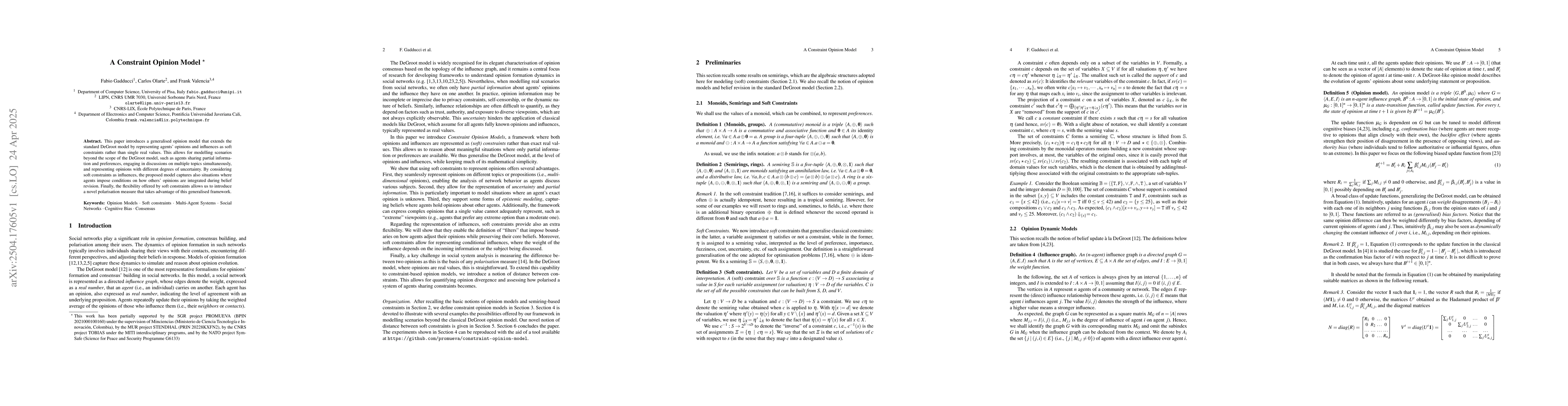Thumbnail for A Constraint Opinion Model