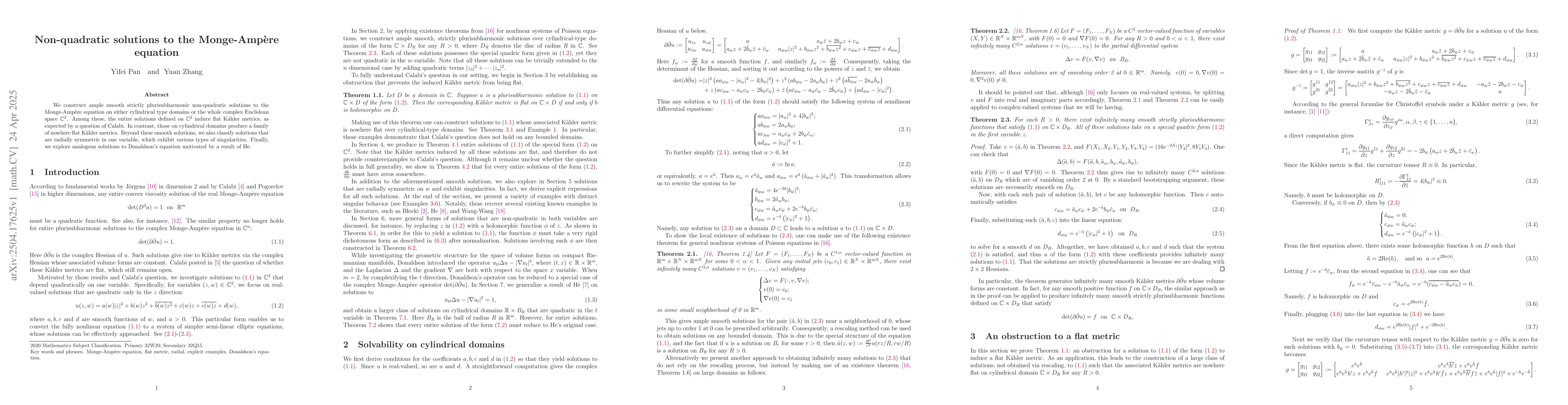 Thumbnail for Non-quadratic solutions to the Monge-Ampère equation
