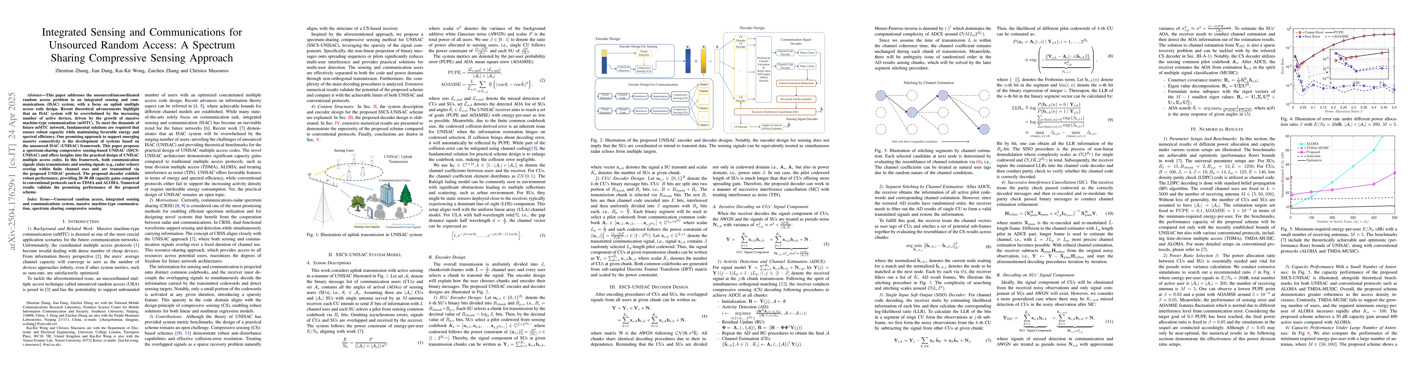 Thumbnail for Integrated Sensing and Communications for Unsourced Random Access: A
  Spectrum Sharing Compressive Sensing Approach