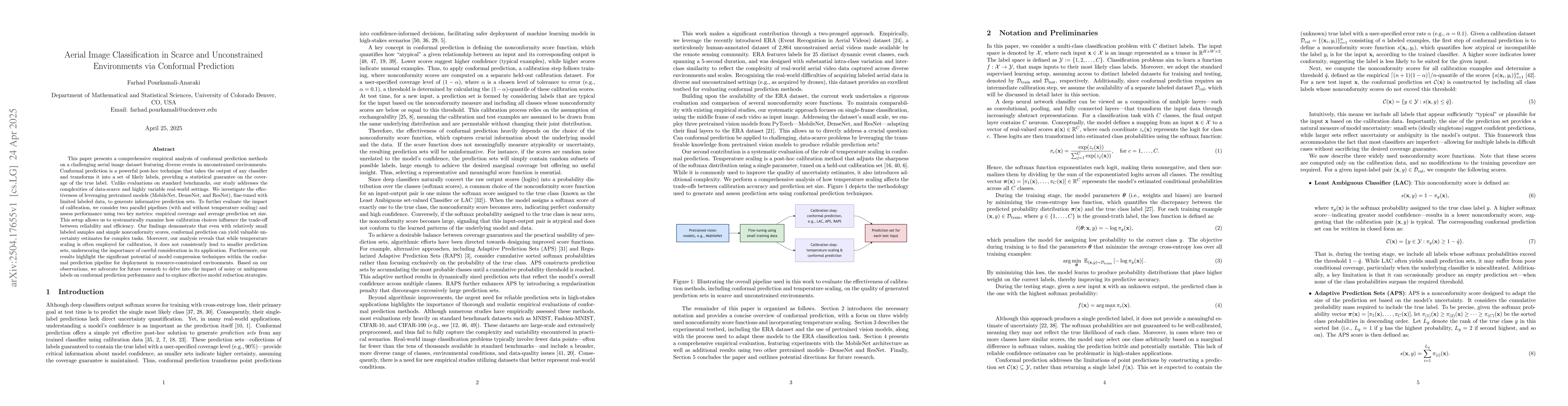 Thumbnail for Aerial Image Classification in Scarce and Unconstrained Environments via
  Conformal Prediction