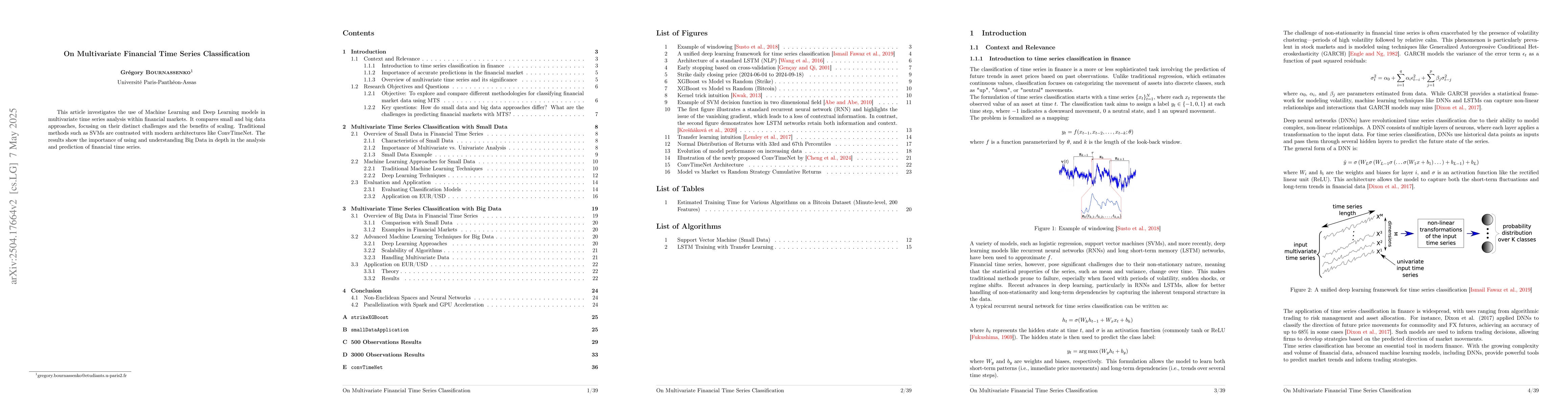 Thumbnail for On Multivariate Financial Time Series Classification