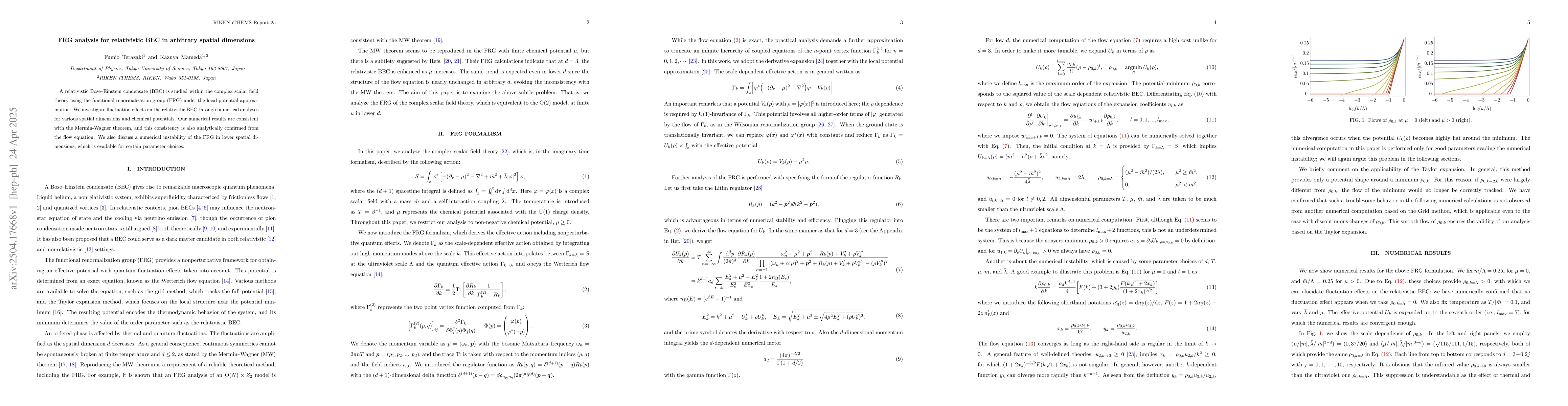Thumbnail for FRG analysis for relativistic BEC in arbitrary spatial dimensions