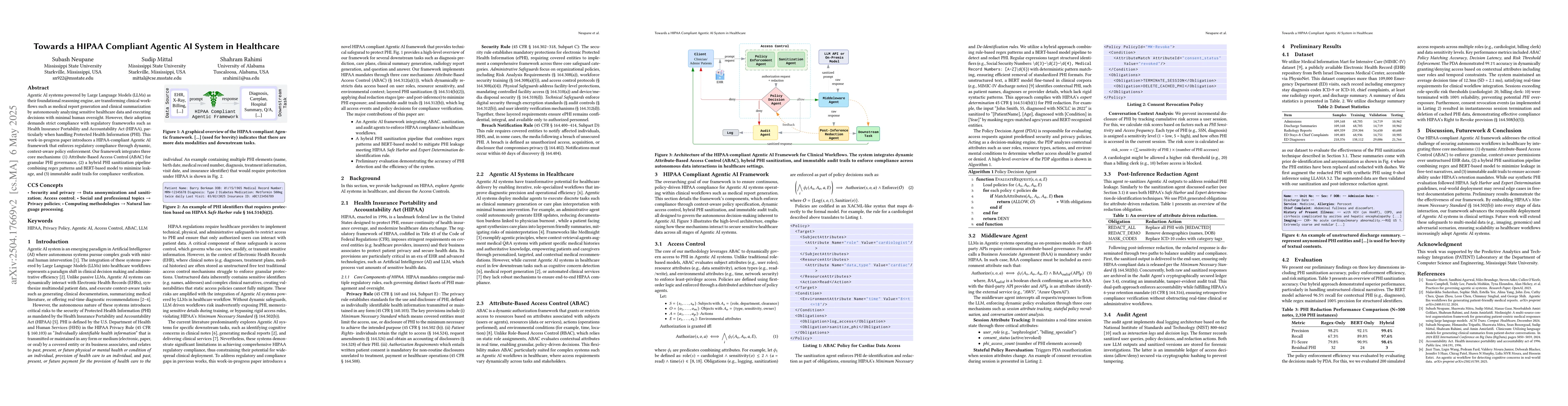 Thumbnail for Towards a HIPAA Compliant Agentic AI System in Healthcare