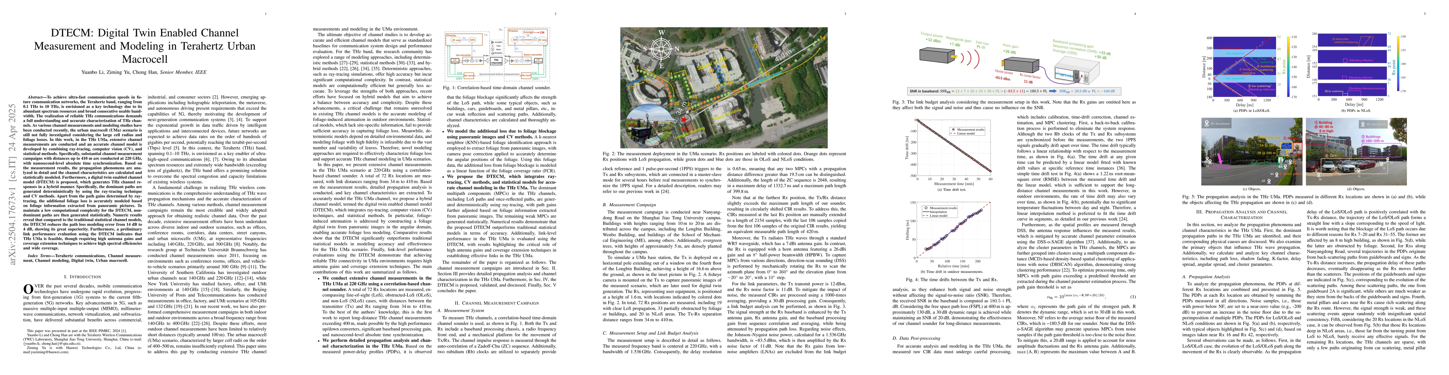 Thumbnail for DTECM: Digital Twin Enabled Channel Measurement and Modeling in
  Terahertz Urban Macrocell