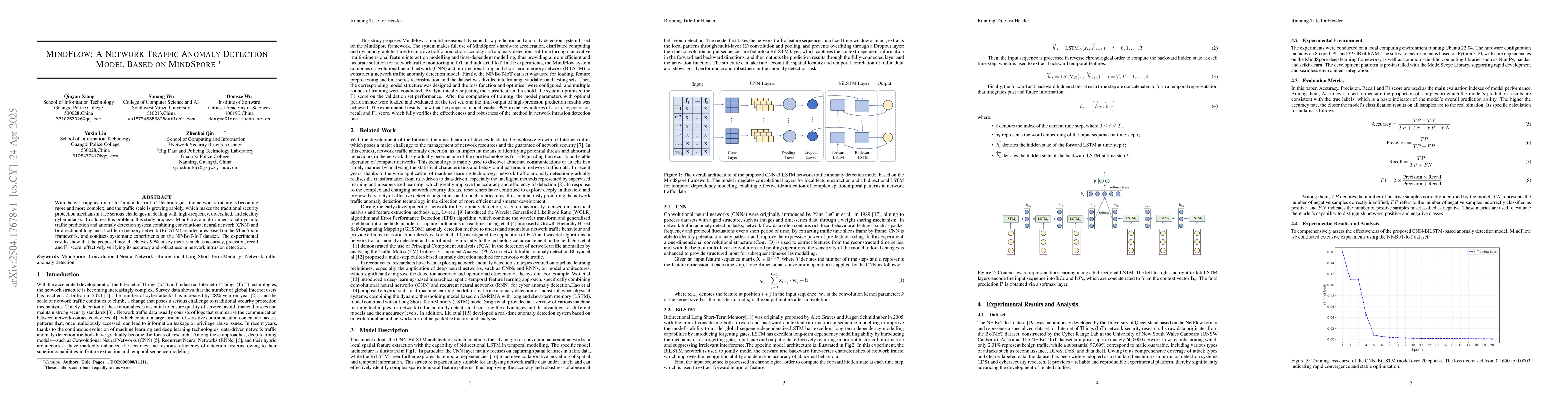 Thumbnail for MindFlow: A Network Traffic Anomaly Detection Model Based on MindSpore