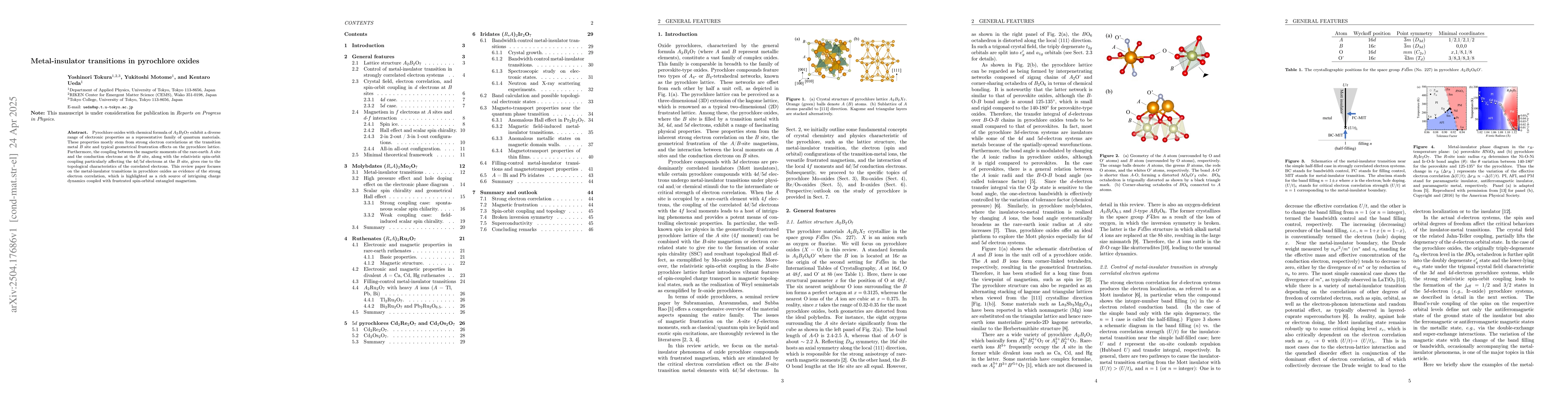 Thumbnail for Metal-insulator transitions in pyrochlore oxides