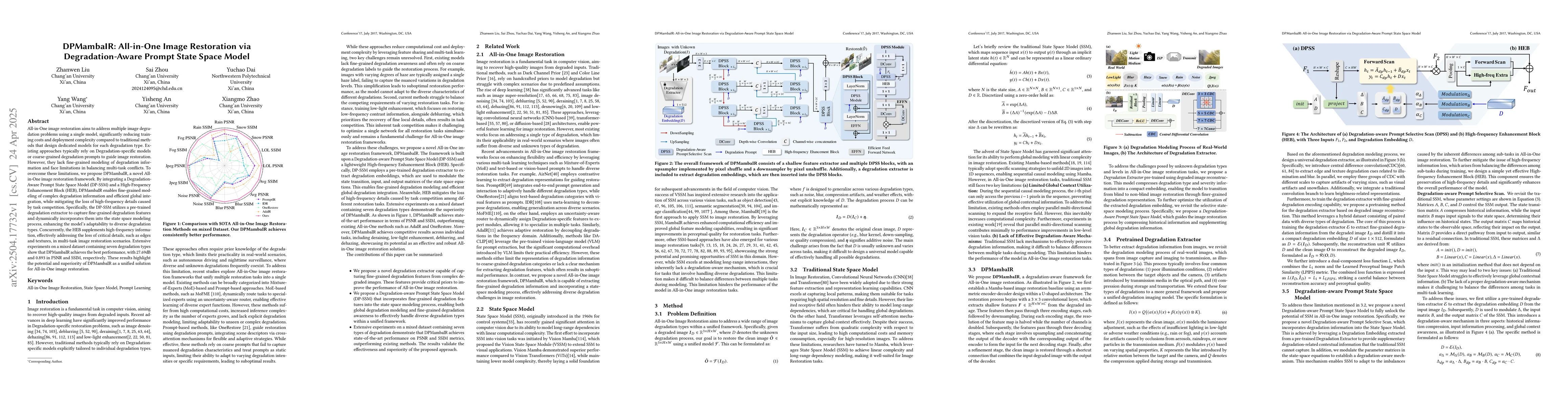 Thumbnail for DPMambaIR:All-in-One Image Restoration via Degradation-Aware Prompt
  State Space Model