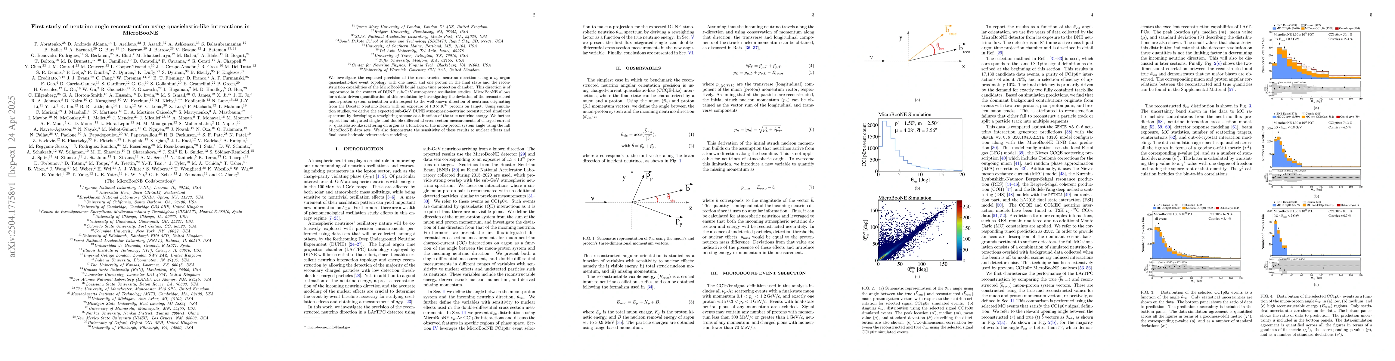 Thumbnail for First study of neutrino angle reconstruction using quasielastic-like
  interactions in MicroBooNE