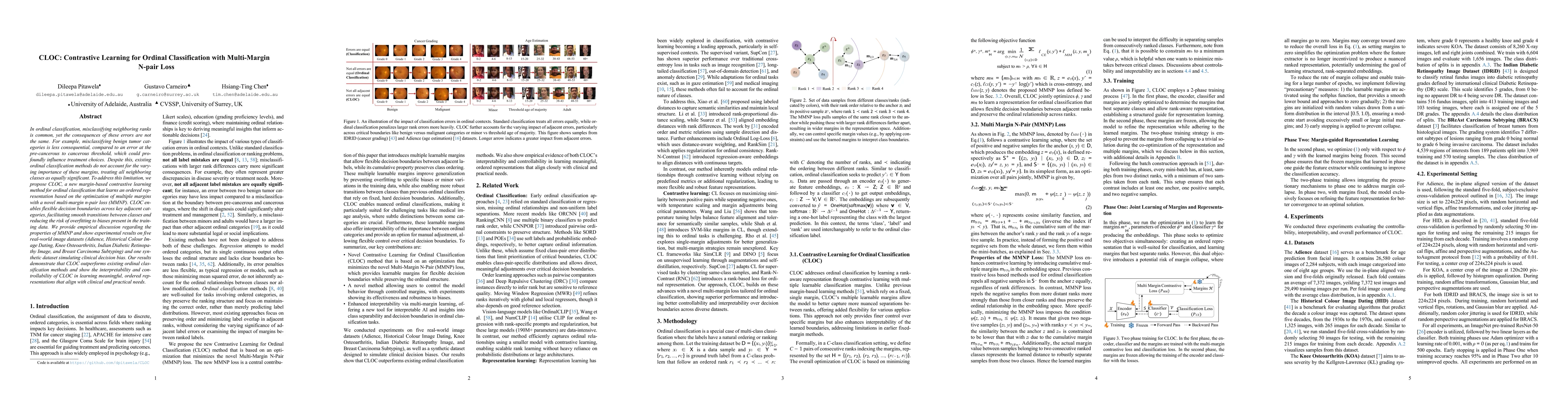 Thumbnail for CLOC: Contrastive Learning for Ordinal Classification with Multi-Margin
  N-pair Loss