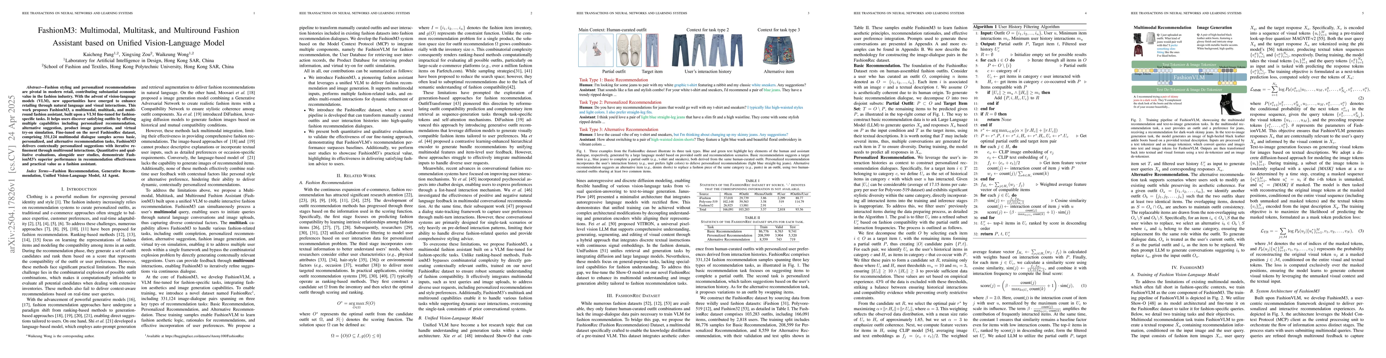 Thumbnail for FashionM3: Multimodal, Multitask, and Multiround Fashion Assistant based
  on Unified Vision-Language Model