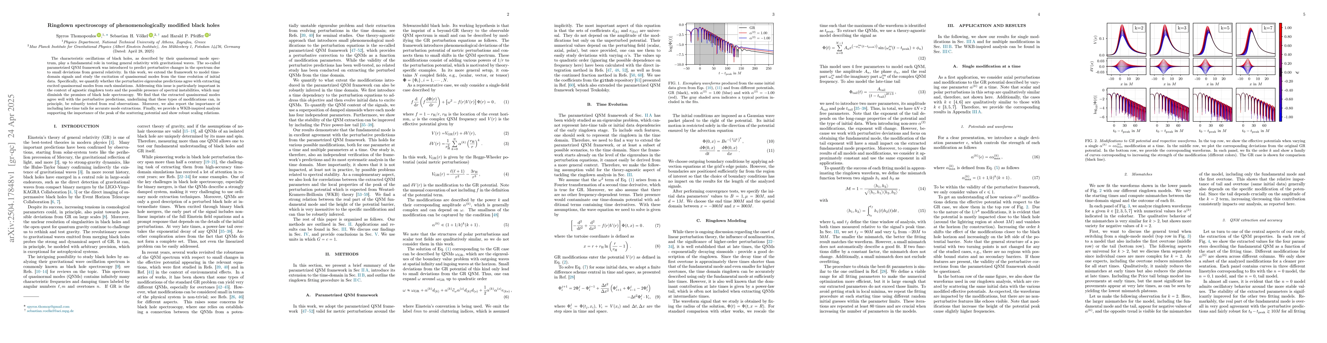 Thumbnail for Ringdown spectroscopy of phenomenologically modified black holes