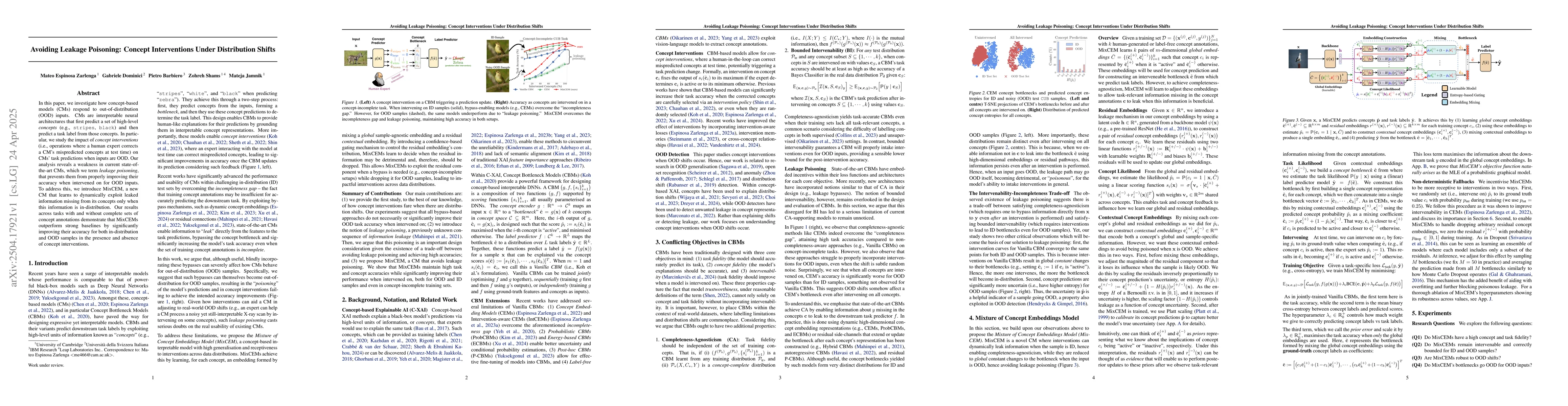 Thumbnail for Avoiding Leakage Poisoning: Concept Interventions Under Distribution
  Shifts