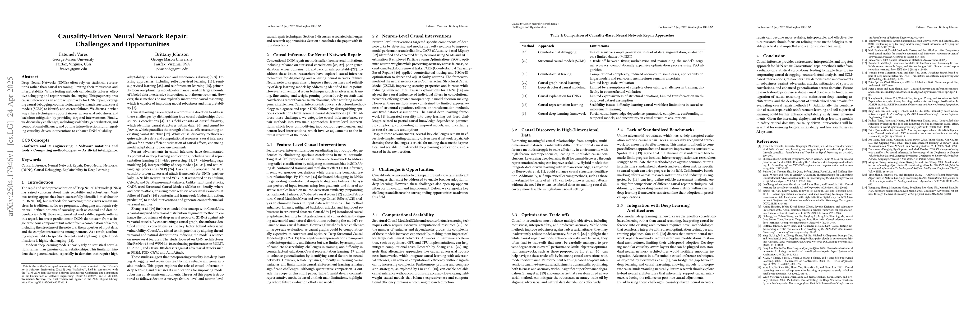 Thumbnail for Causality-Driven Neural Network Repair: Challenges and Opportunities