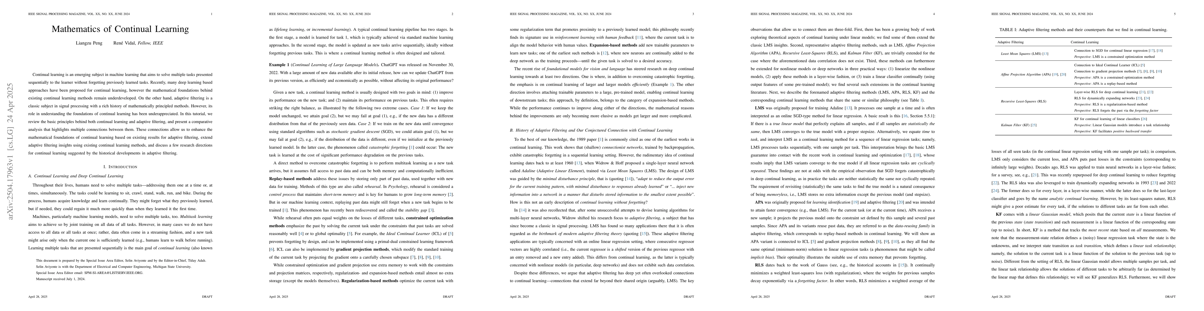 Thumbnail for Mathematics of Continual Learning