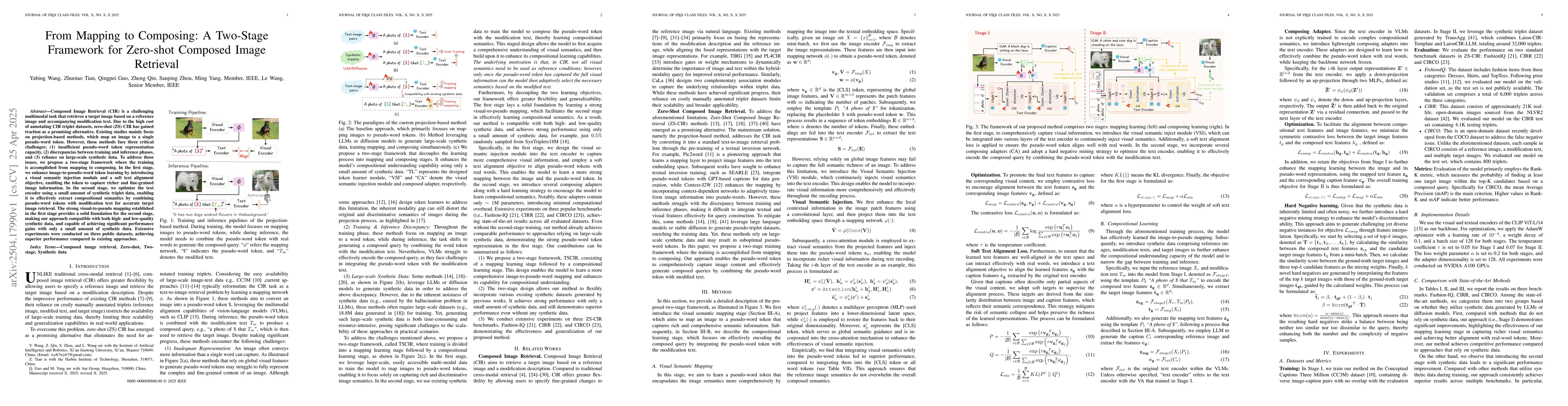 Thumbnail for From Mapping to Composing: A Two-Stage Framework for Zero-shot Composed
  Image Retrieval