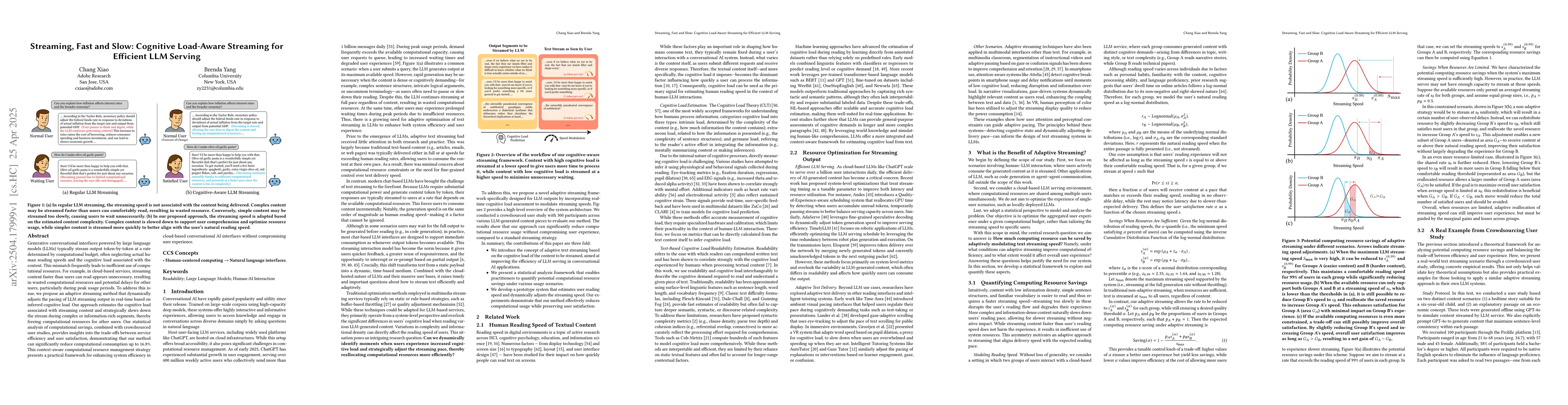 Thumbnail for Streaming, Fast and Slow: Cognitive Load-Aware Streaming for Efficient
  LLM Serving