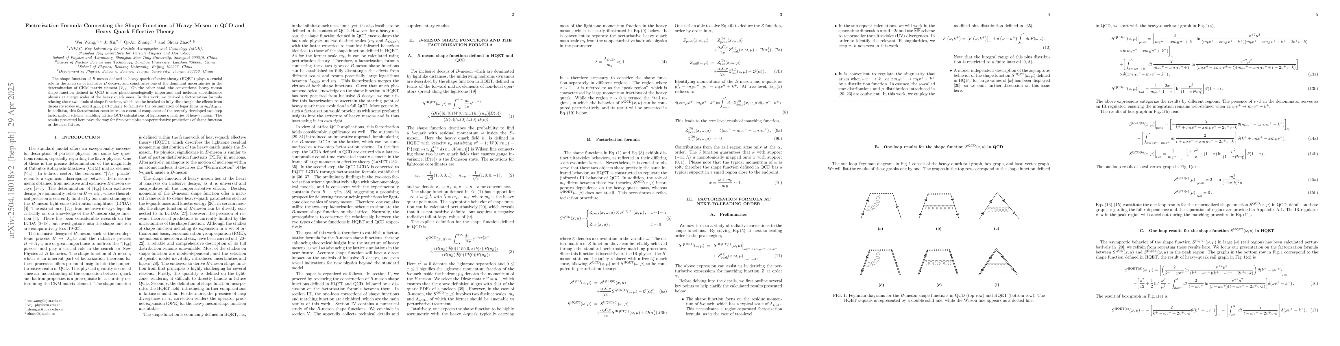 Thumbnail for Factorization Formula Connecting the Shape Functions of Heavy Meson in
  QCD and Heavy Quark Effective Theory