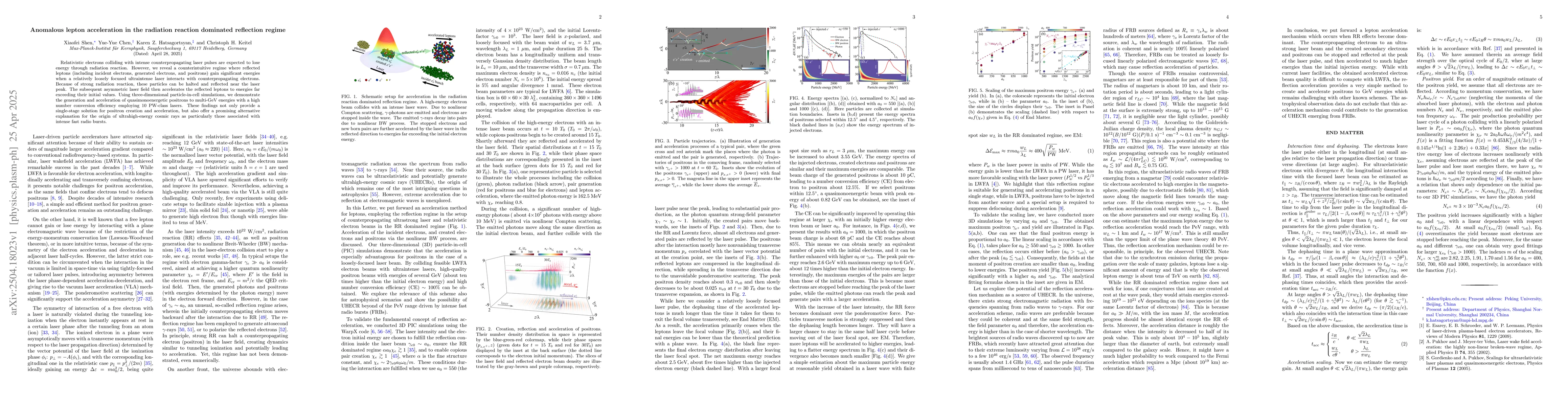 Thumbnail for Anomalous lepton acceleration in the radiation reaction dominated
  reflection regime