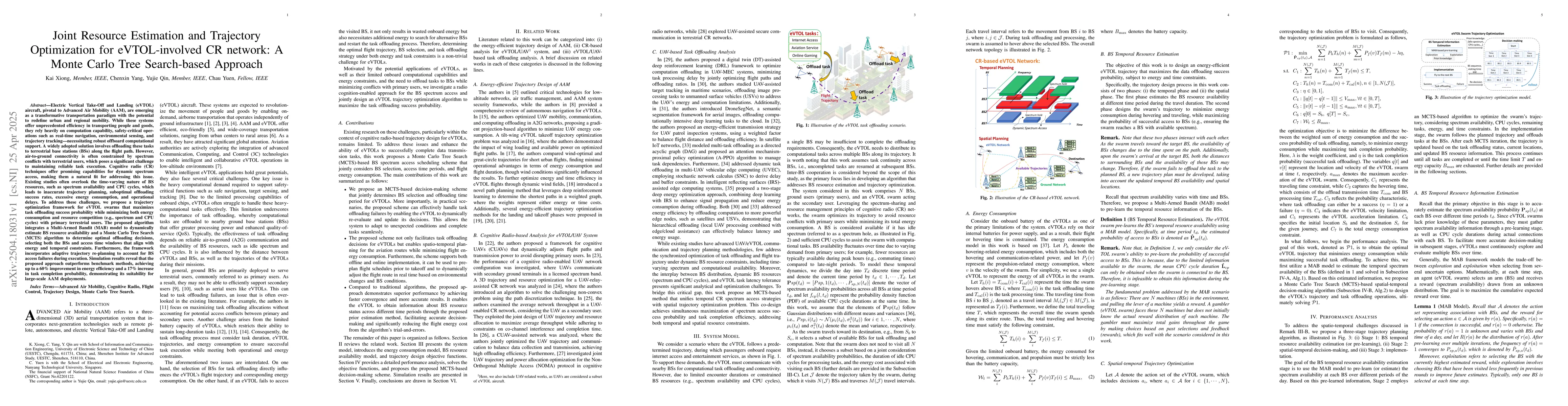 Thumbnail for Joint Resource Estimation and Trajectory Optimization for eVTOL-involved
  CR network: A Monte Carlo Tree Search-based Approach