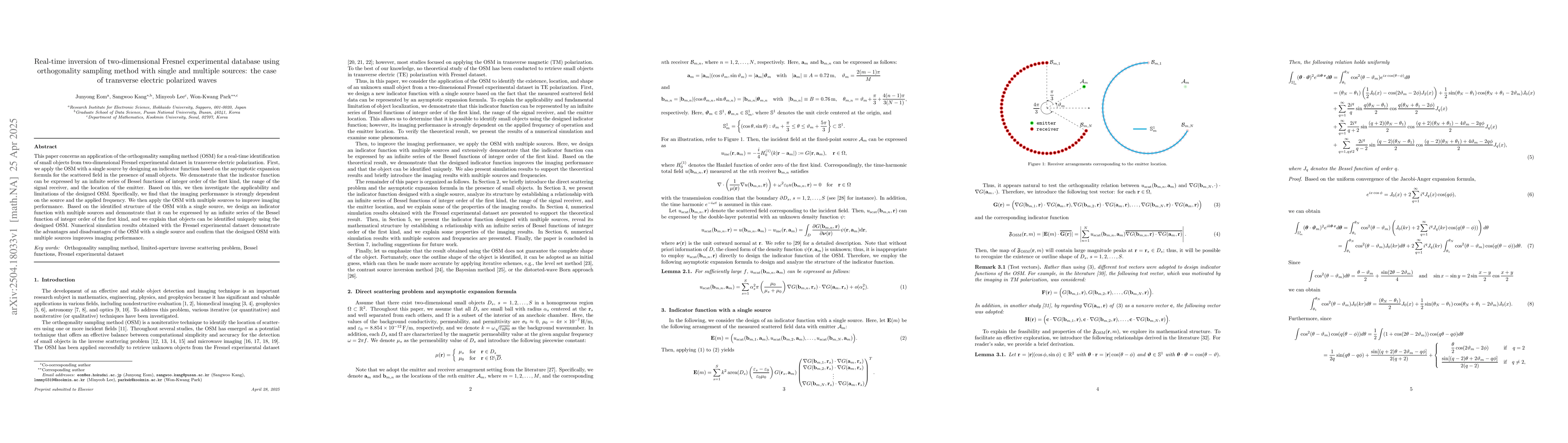 Thumbnail for Real-time inversion of two-dimensional Fresnel experimental database
  using orthogonality sampling method with single and multiple sources: the
  case of transverse electric polarized waves
