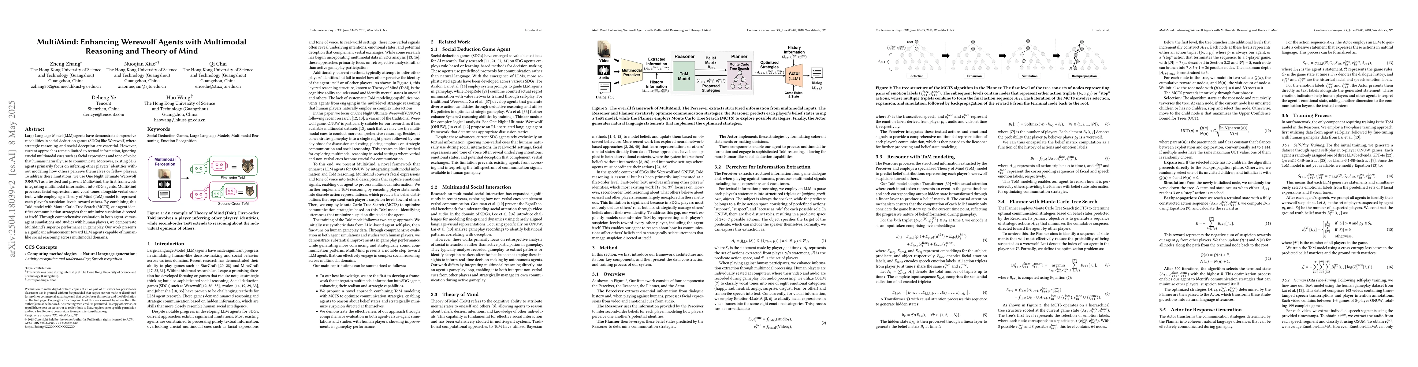 Thumbnail for MultiMind: Enhancing Werewolf Agents with Multimodal Reasoning and
  Theory of Mind