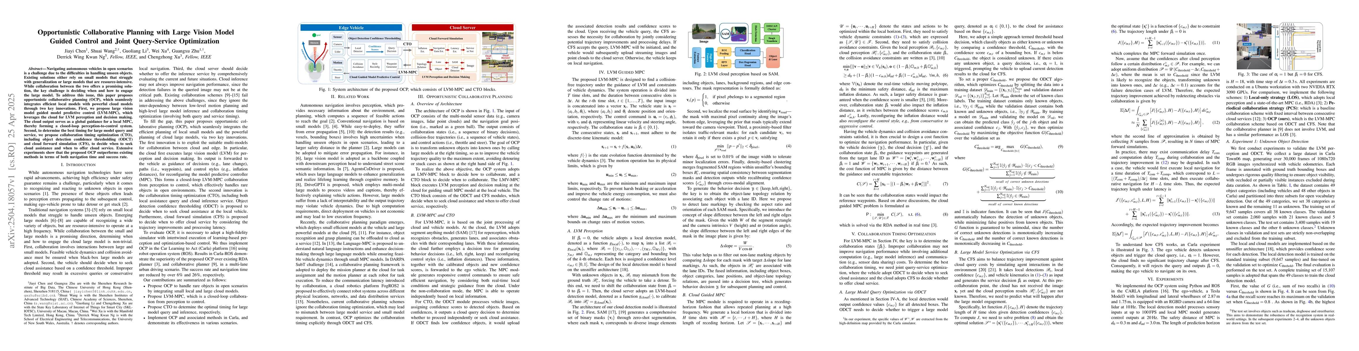Thumbnail for Opportunistic Collaborative Planning with Large Vision Model Guided
  Control and Joint Query-Service Optimization