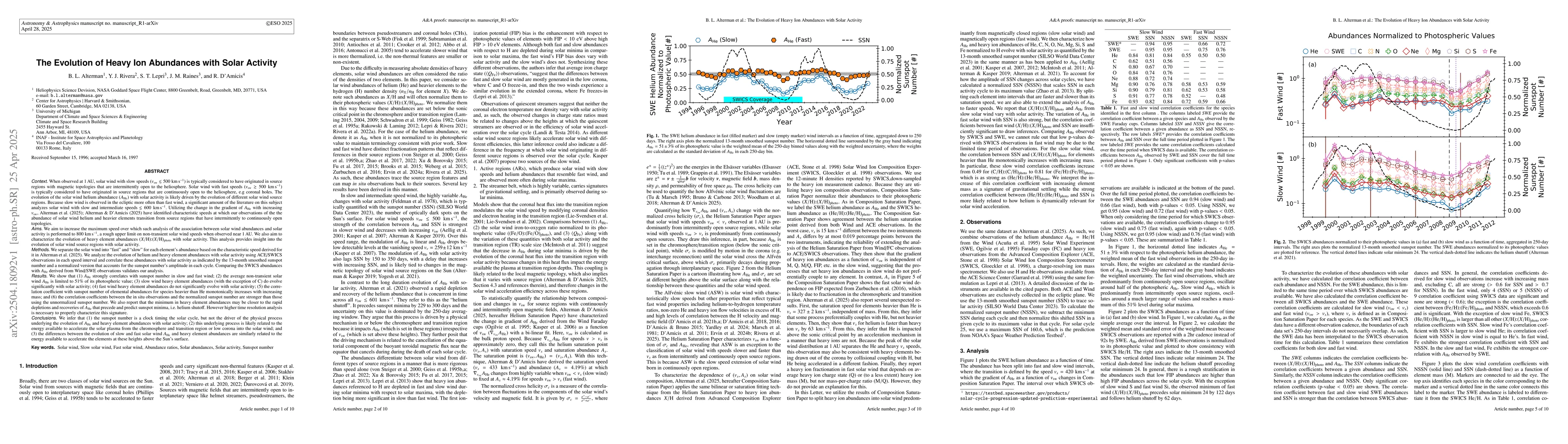 Thumbnail for The Evolution of Heavy Ion Abundances with Solar Activity