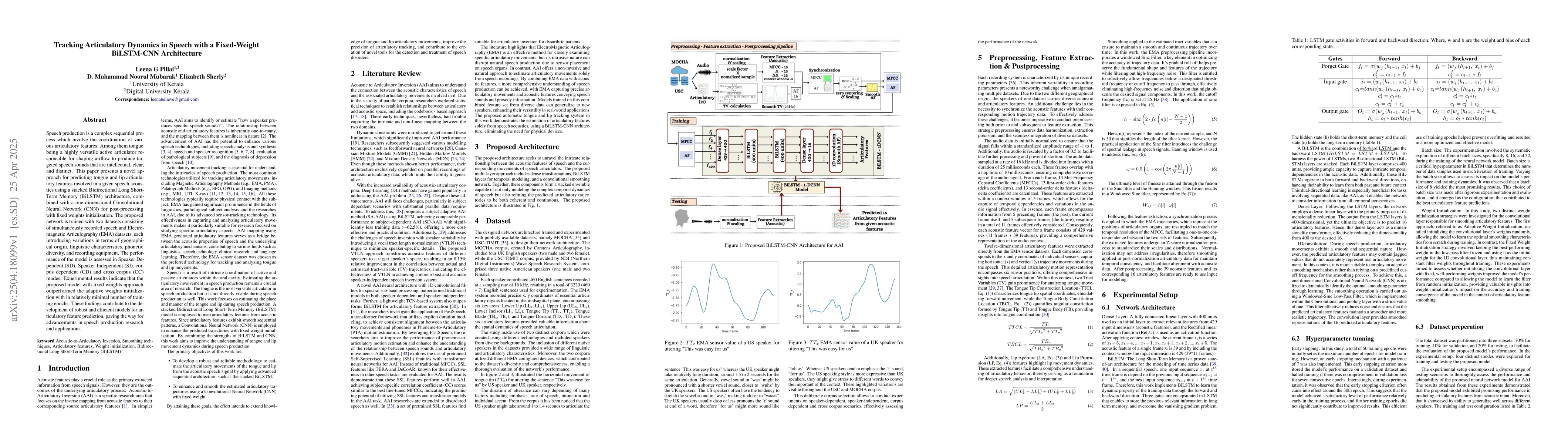 Thumbnail for Tracking Articulatory Dynamics in Speech with a Fixed-Weight BiLSTM-CNN
  Architecture