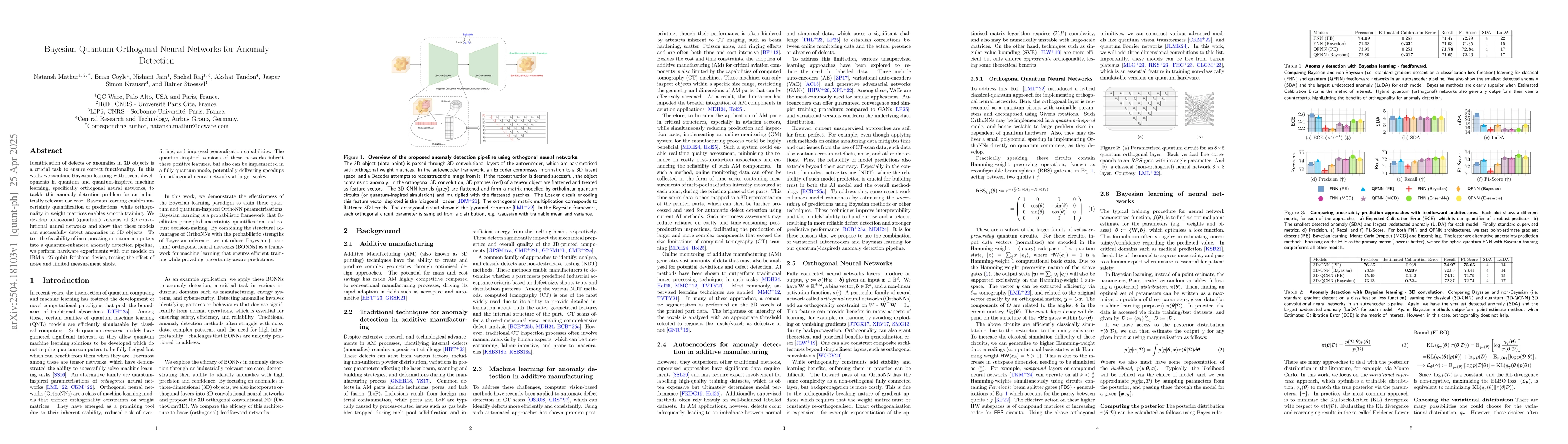 Thumbnail for Bayesian Quantum Orthogonal Neural Networks for Anomaly Detection