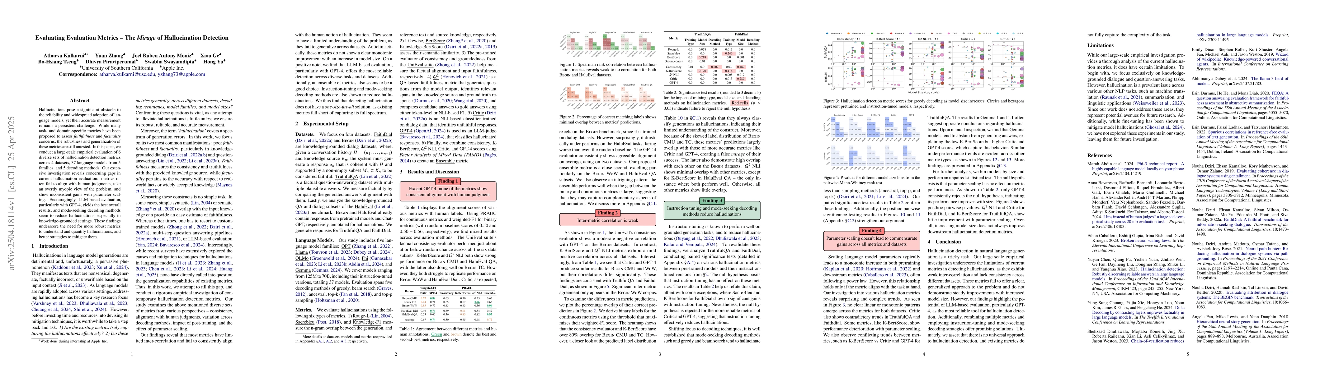 Thumbnail for Evaluating Evaluation Metrics -- The Mirage of Hallucination Detection