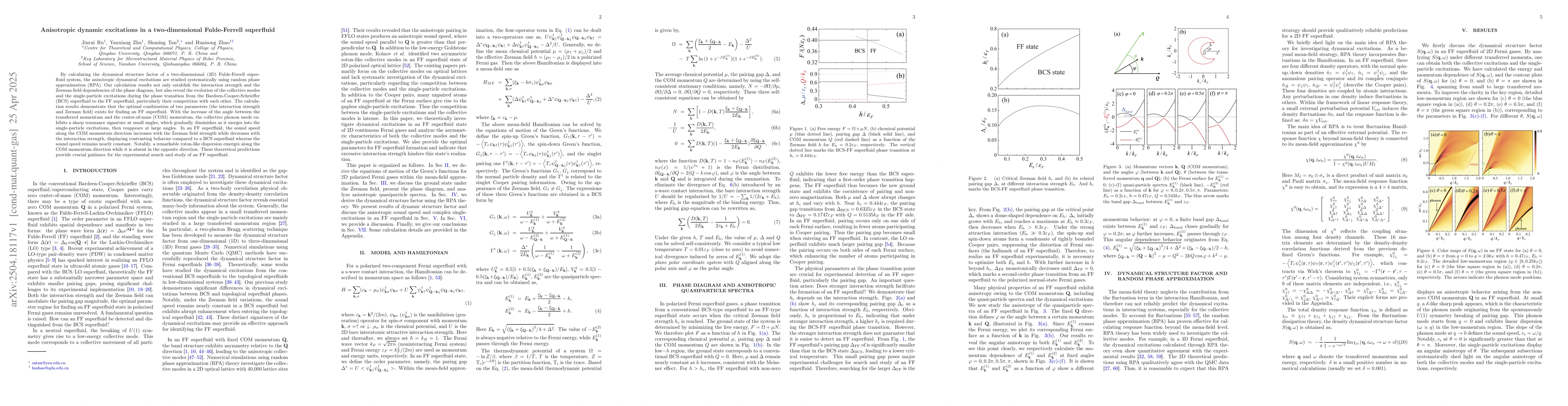 Thumbnail for Anisotropic dynamic excitations in a two-dimensional Fulde-Ferrell
  superfluid