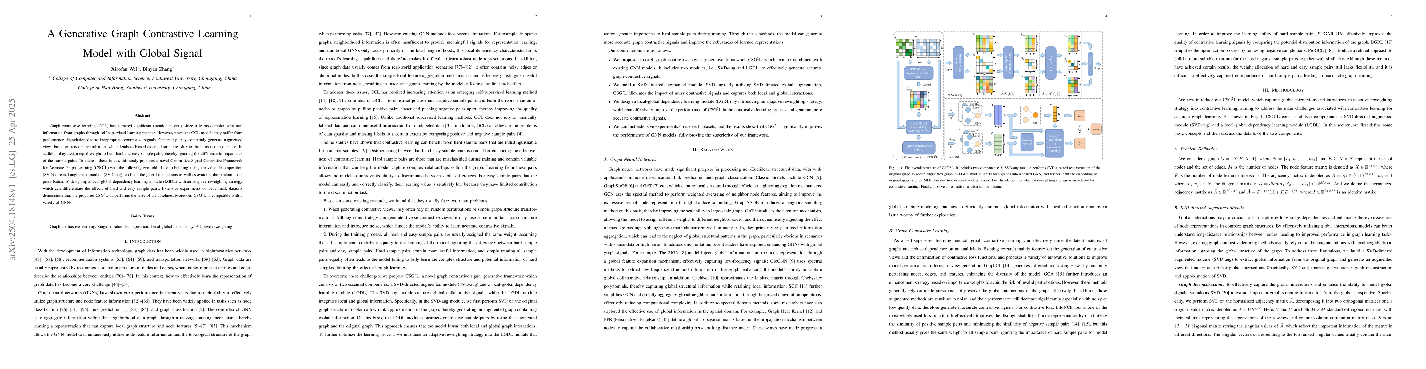 Thumbnail for A Generative Graph Contrastive Learning Model with Global Signal