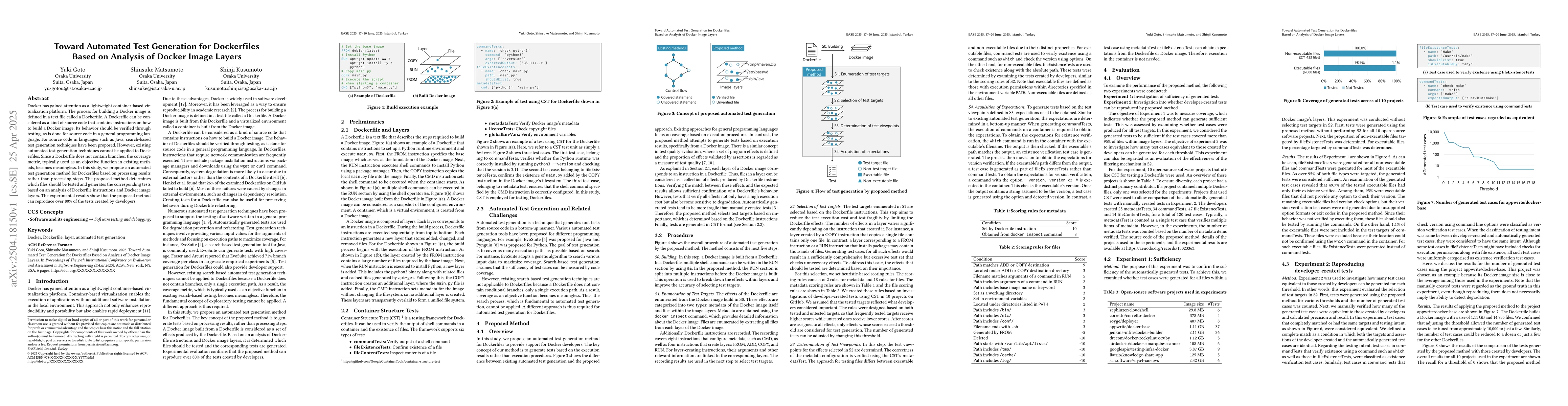 Thumbnail for Toward Automated Test Generation for Dockerfiles Based on Analysis of
  Docker Image Layers