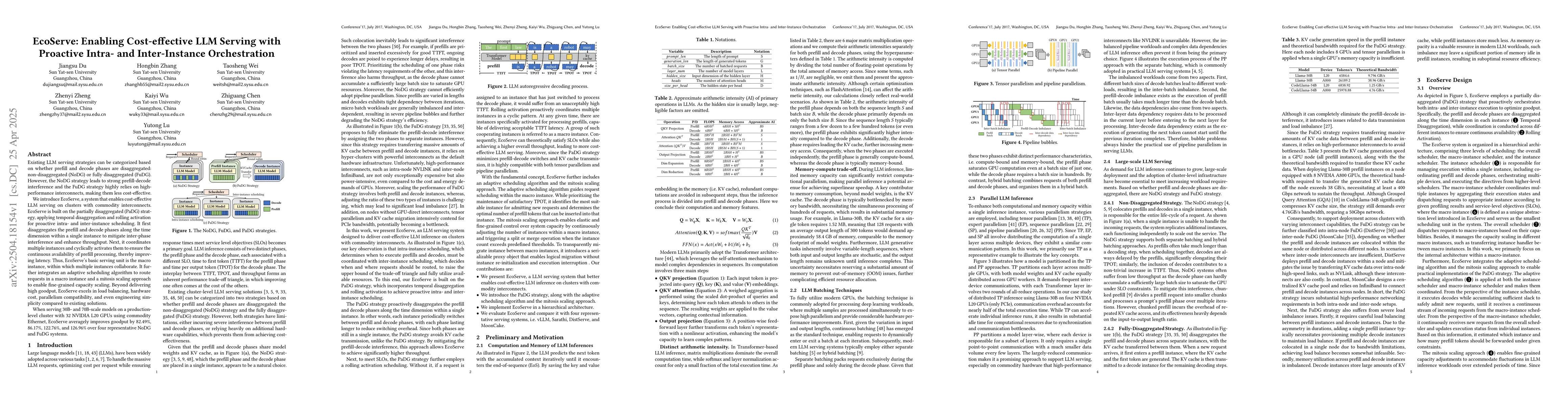 Thumbnail for EcoServe: Enabling Cost-effective LLM Serving with Proactive Intra- and
  Inter-Instance Orchestration