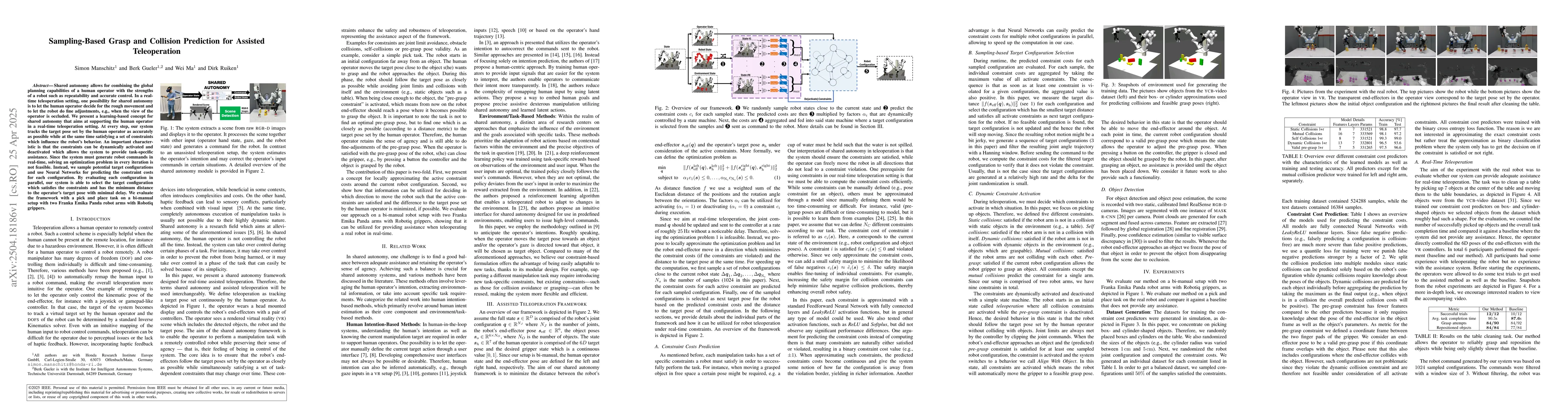 Thumbnail for Sampling-Based Grasp and Collision Prediction for Assisted Teleoperation