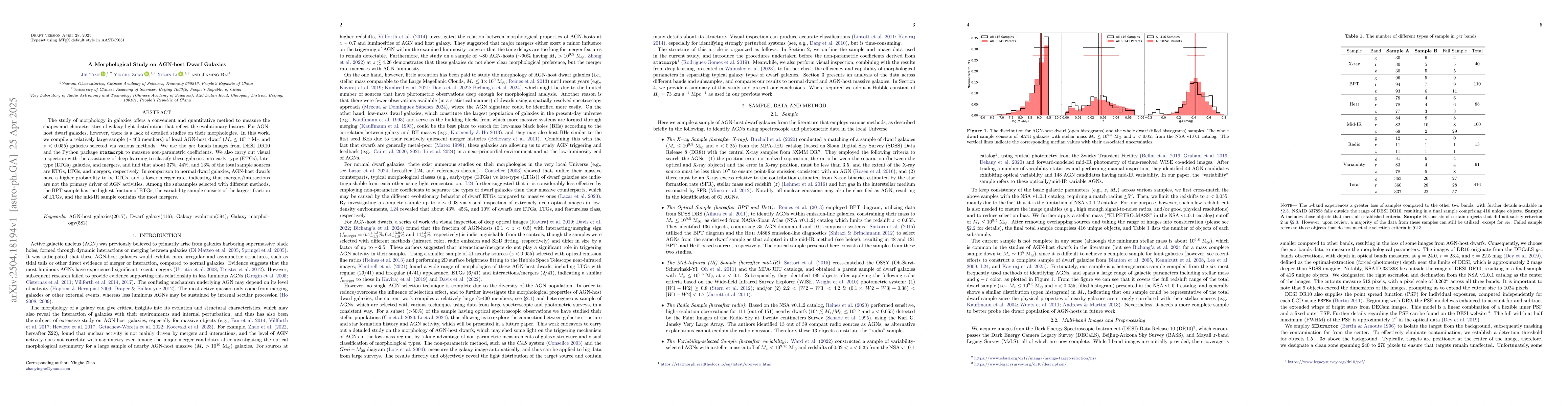 Thumbnail for A Morphological Study on AGN-host Dwarf Galaxies