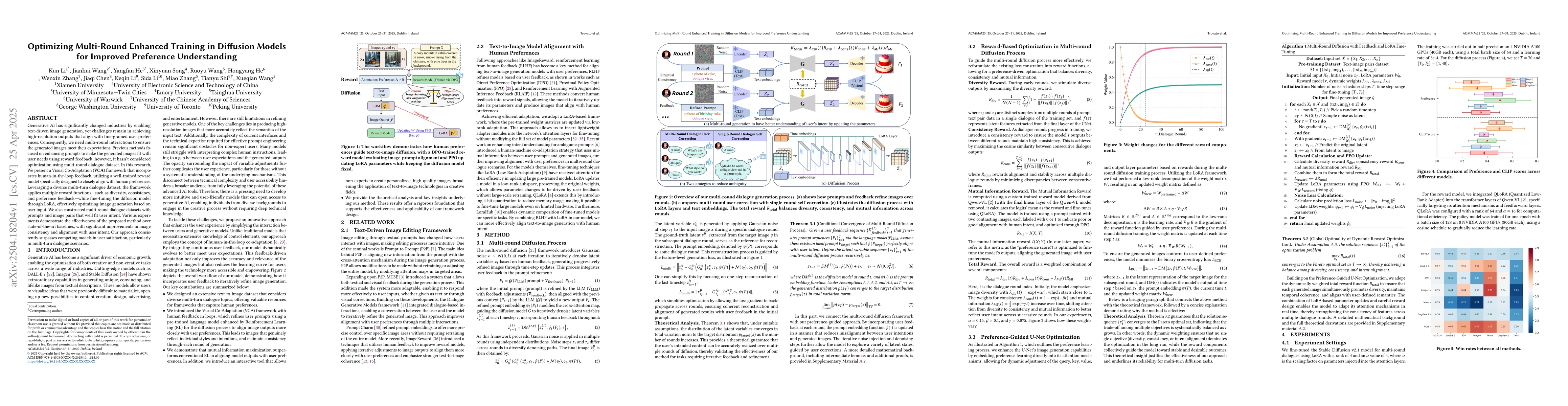 Thumbnail for Optimizing Multi-Round Enhanced Training in Diffusion Models for
  Improved Preference Understanding