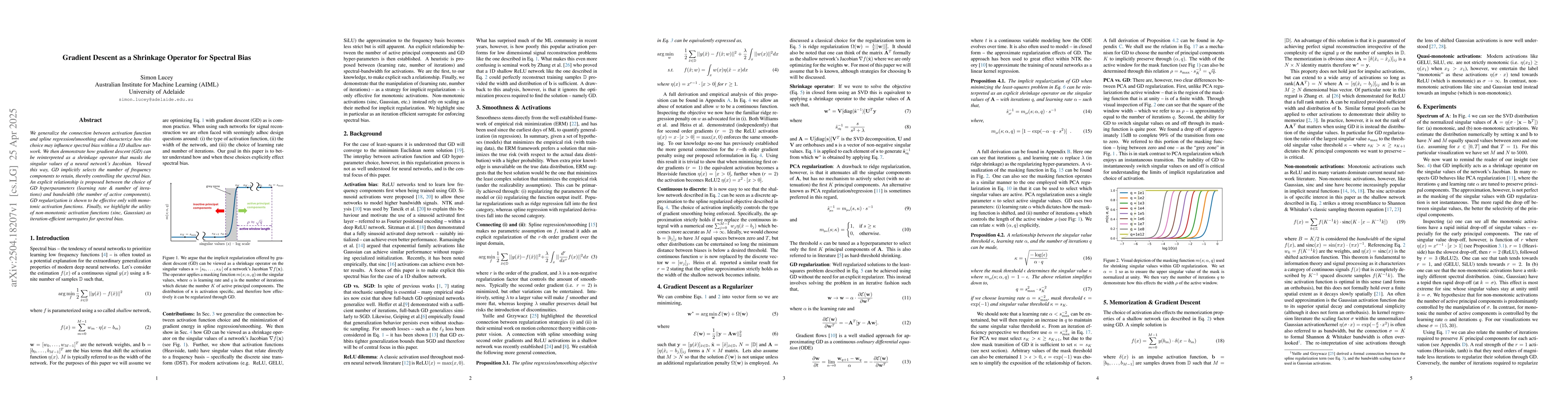 Thumbnail for Gradient Descent as a Shrinkage Operator for Spectral Bias