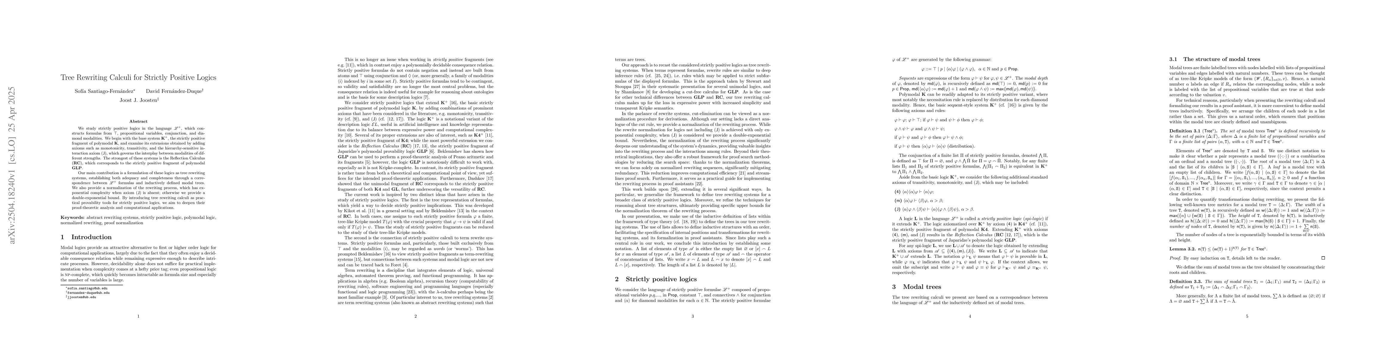 Thumbnail for Tree Rewriting Calculi for Strictly Positive Logics